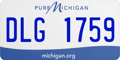 MI license plate DLG1759