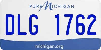 MI license plate DLG1762