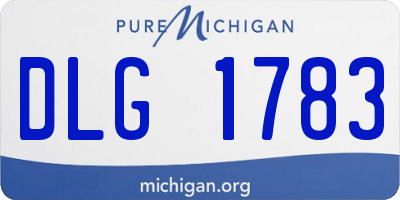 MI license plate DLG1783
