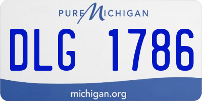 MI license plate DLG1786