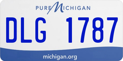 MI license plate DLG1787