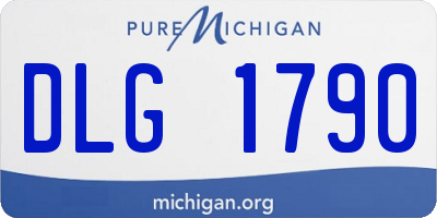 MI license plate DLG1790