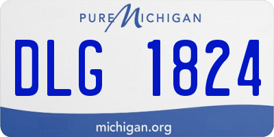 MI license plate DLG1824