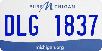 MI license plate DLG1837