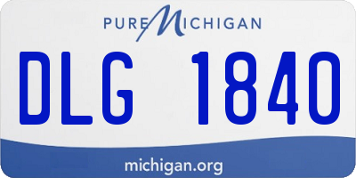 MI license plate DLG1840