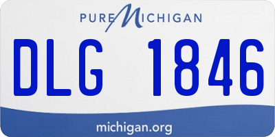 MI license plate DLG1846