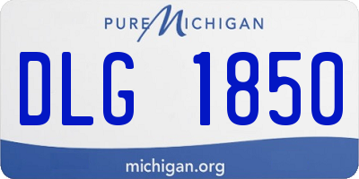 MI license plate DLG1850