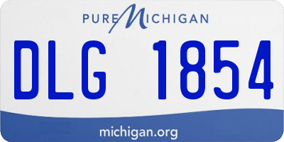 MI license plate DLG1854