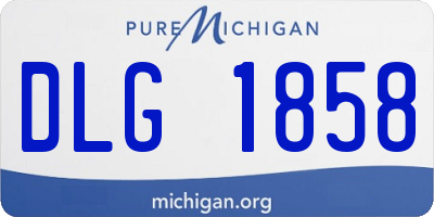 MI license plate DLG1858