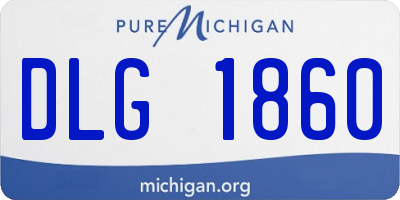 MI license plate DLG1860