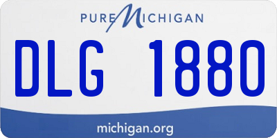 MI license plate DLG1880