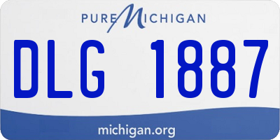 MI license plate DLG1887
