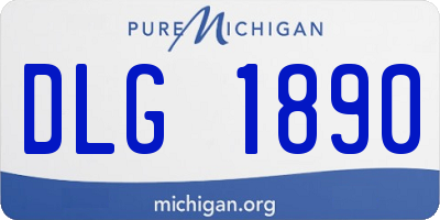 MI license plate DLG1890