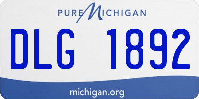 MI license plate DLG1892