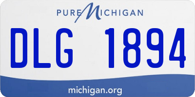 MI license plate DLG1894