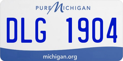 MI license plate DLG1904