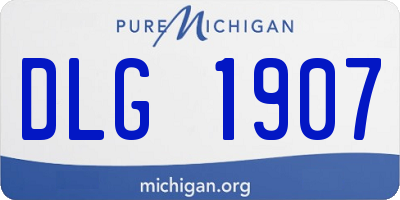 MI license plate DLG1907