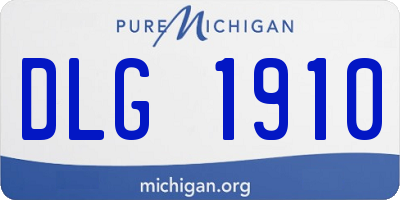 MI license plate DLG1910