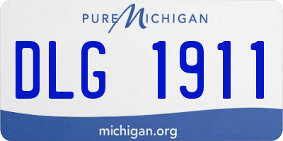 MI license plate DLG1911