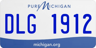 MI license plate DLG1912