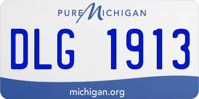 MI license plate DLG1913