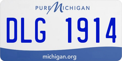 MI license plate DLG1914