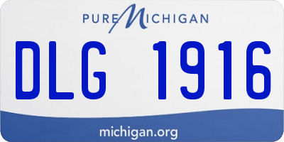 MI license plate DLG1916
