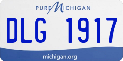 MI license plate DLG1917