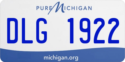 MI license plate DLG1922