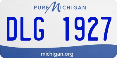 MI license plate DLG1927