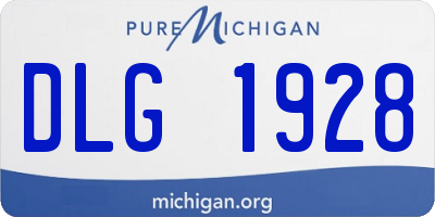 MI license plate DLG1928