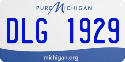 MI license plate DLG1929