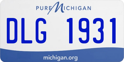 MI license plate DLG1931