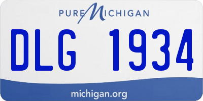 MI license plate DLG1934