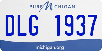 MI license plate DLG1937