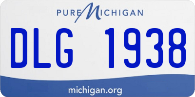 MI license plate DLG1938