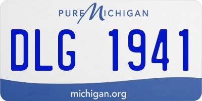 MI license plate DLG1941