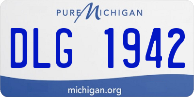 MI license plate DLG1942