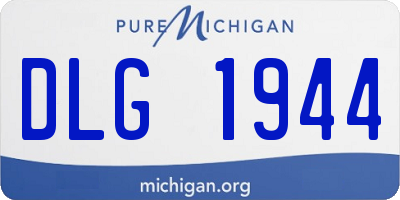 MI license plate DLG1944