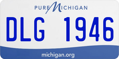 MI license plate DLG1946