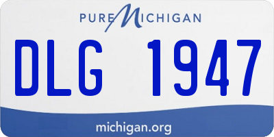 MI license plate DLG1947