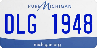 MI license plate DLG1948