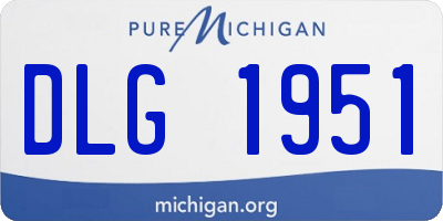 MI license plate DLG1951