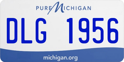 MI license plate DLG1956