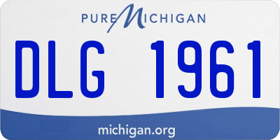 MI license plate DLG1961