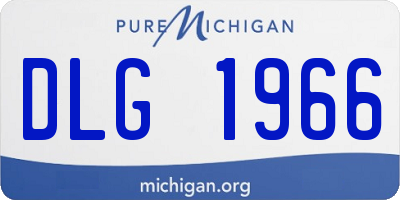 MI license plate DLG1966