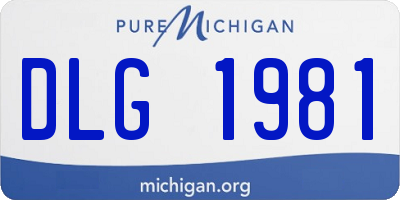 MI license plate DLG1981