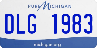 MI license plate DLG1983