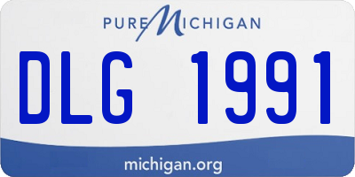MI license plate DLG1991
