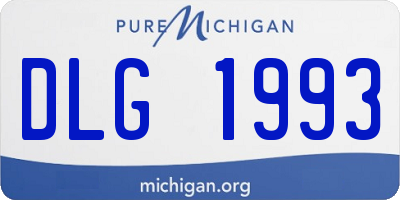 MI license plate DLG1993